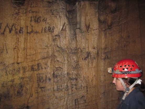 Author reads the writing on the cave walls