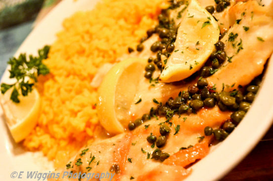 Chicken Piccata with Yellow Rice