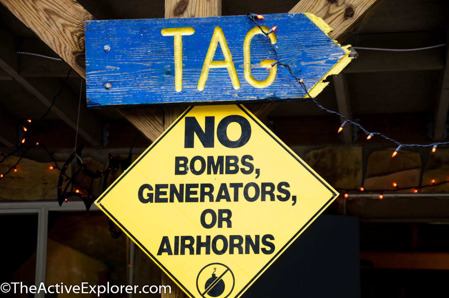 TAG Sign: No Boms, generators or airhorns.
