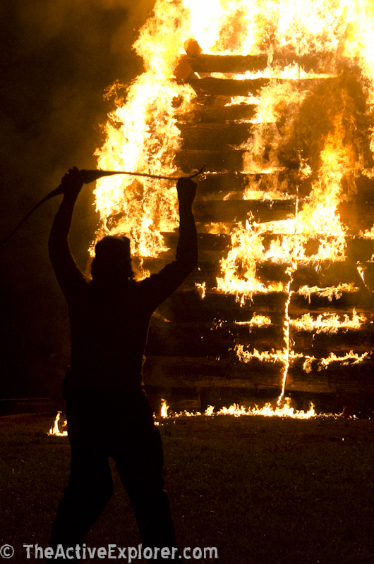 Bonfire just after ignition.