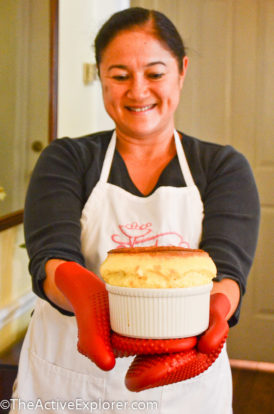 Ana presents the souffle