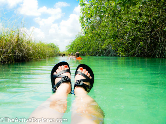 Floating in Sian Ka'an Biosphere