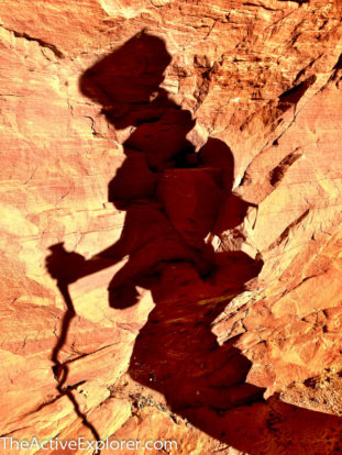 My shadow on the Zion rock.
