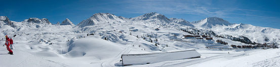 Ski areas at La Plagne, France