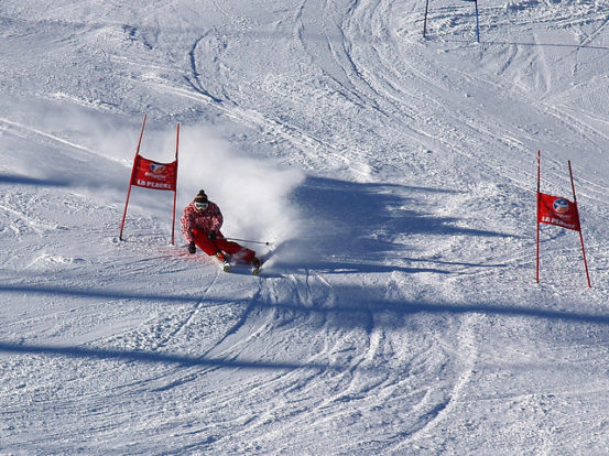 Skier in La Plagne, France