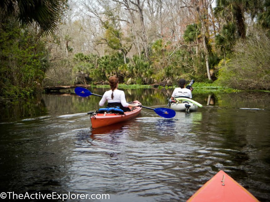 Fran and Rachelle paddling