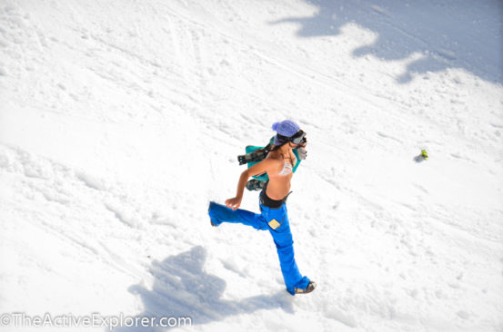 Half pipe antics at the Dummy Downhill, Brighton Resort