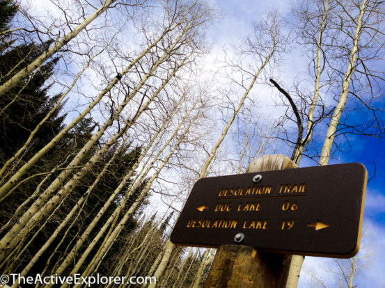 Trail Sign to Dog and Desolation