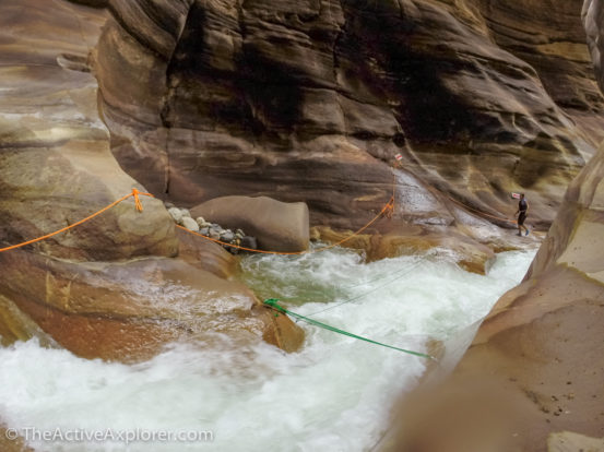 Wading Wadi Mujib, Jordan