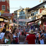 Istanbul, Turkey, a typical view of crowded Gran bazaar during afternoon