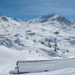 Ski areas at La Plagne, France