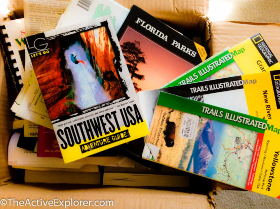 Box of Trail Maps and Guides
