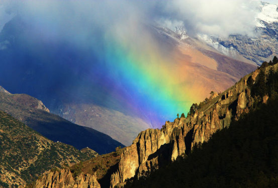 Rainbow over the Himalayas