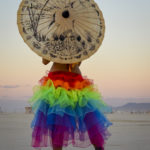 Girl on the Playa at Burning Man 2014
